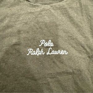 Polo ralph lauren logo embroidered chain stitch green tee tshirt